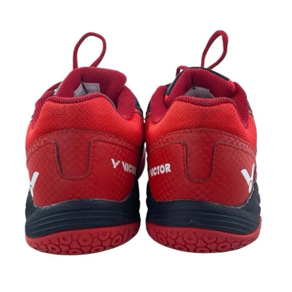 Victor A102 Women's Red Black Lace Up Low Top Badminton Sneakers Shoes Size 8.5 - Picture 3 of 5